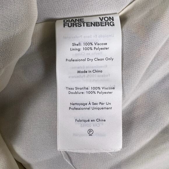 Diane Von Furstenberg Layla Clip Dot Shirt Dress XL Blue White DVF Floral Tunic - Picture 15 of 16